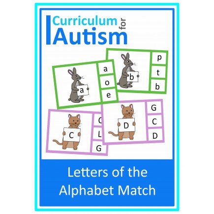 Letters of the Alphabet Match clip cards